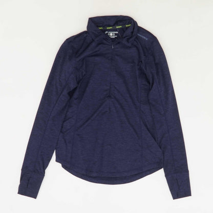 Navy Solid Active Pullover