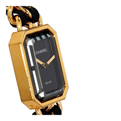 Women's Premiere Edition Originale Gold Coated With Black Leather Steel Watch
