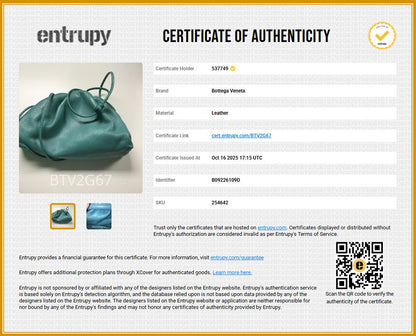 Blue Green Mini Pouch in Butter Calf Leather