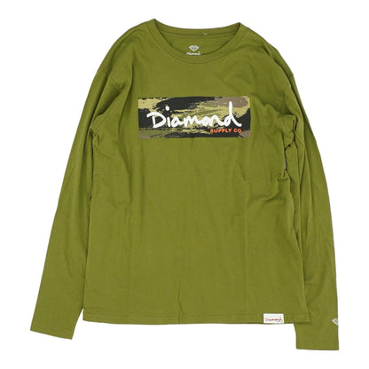Olive Solid Graphic/logo T-Shirt