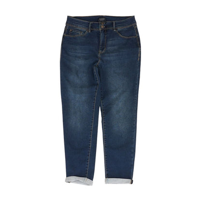 Blue High Rise Slim Leg Jeans