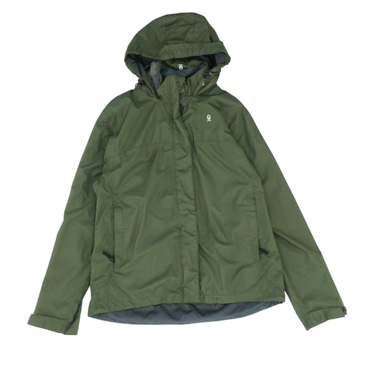 Green Solid Rain Jacket