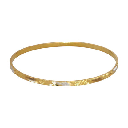 22K Two Tone Gold Bangle Bracelet