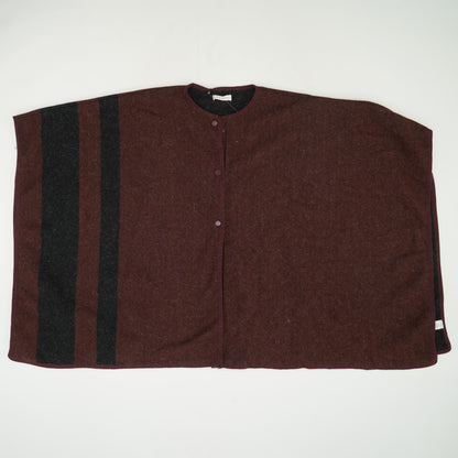 Burgundy Solid Cape Sweater
