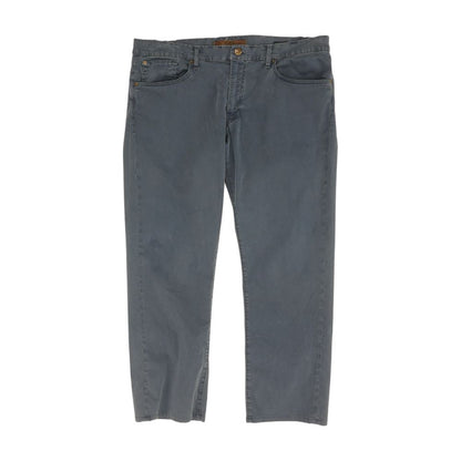 Blue Solid Casual Pants
