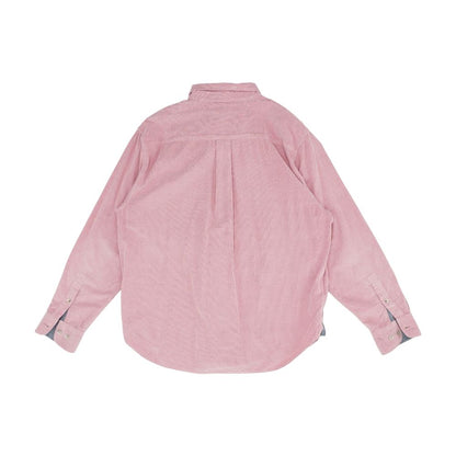 Pink Solid Long Sleeve Button Down