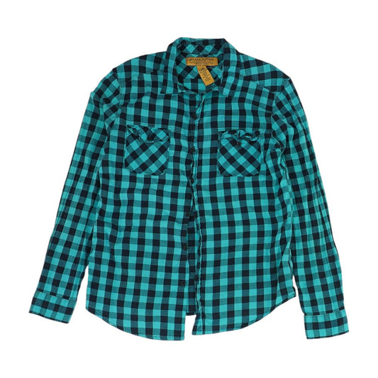 Green Check Long Sleeve Button Down