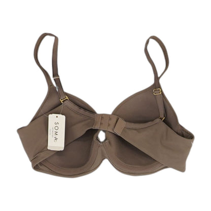 Brown Solid Bra