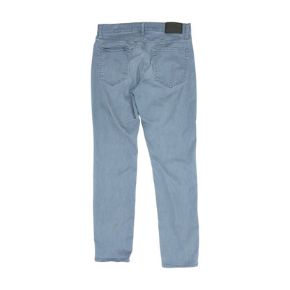Blue Solid Five Pocket Pants