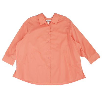 Coral Solid Button Down