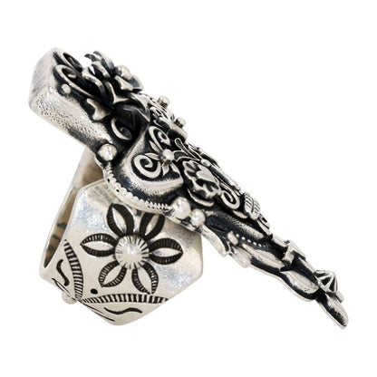 Sterling Silver Sugar Skull Navajo Band