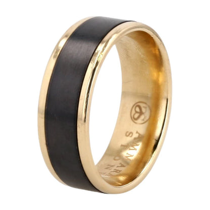 14K Gold The Onyx Wedding Band With Titanium