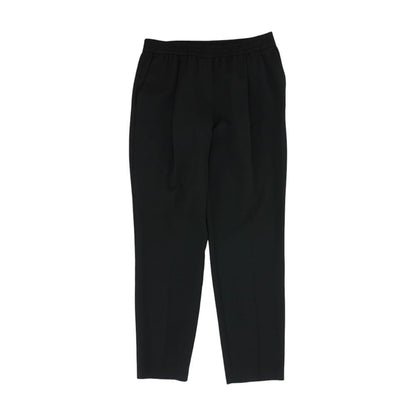 Black Solid Casual Pants
