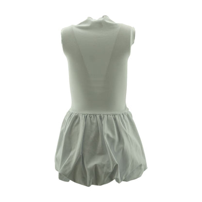 White Solid Mini Dress