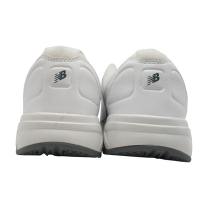 813 Walking White Leather Low Top Athletic Shoes