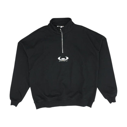 Black Graphic 1/4 Zip Pullover