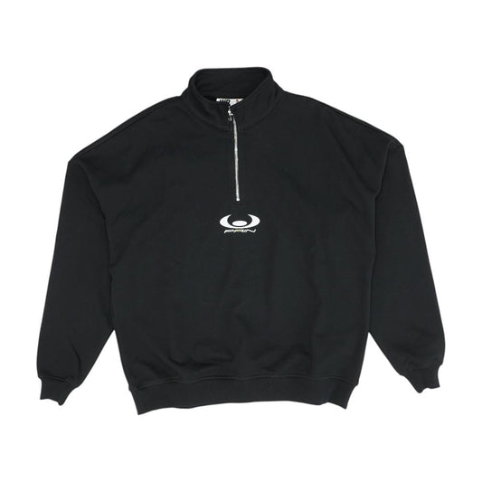 Black Graphic 1/4 Zip Pullover