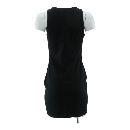 Black Solid Mini Dress