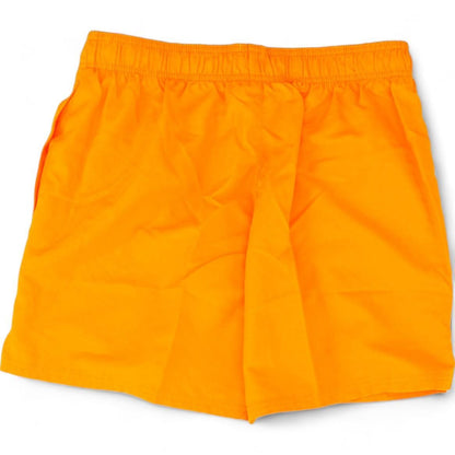 Neon Orange Solid Swim Shorts