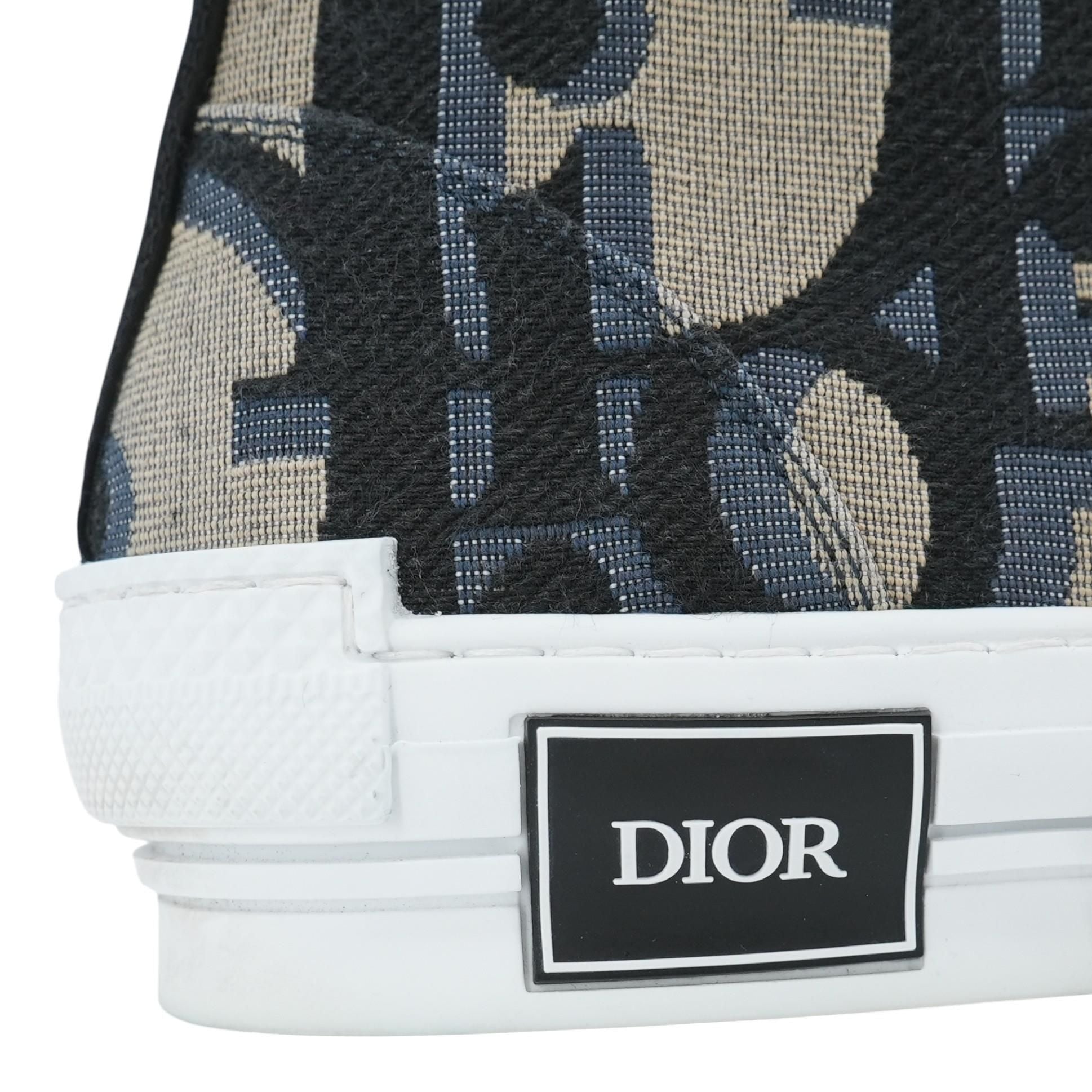 Beige/Black B23 League High-Top Sneaker in Maxi Dior Oblique