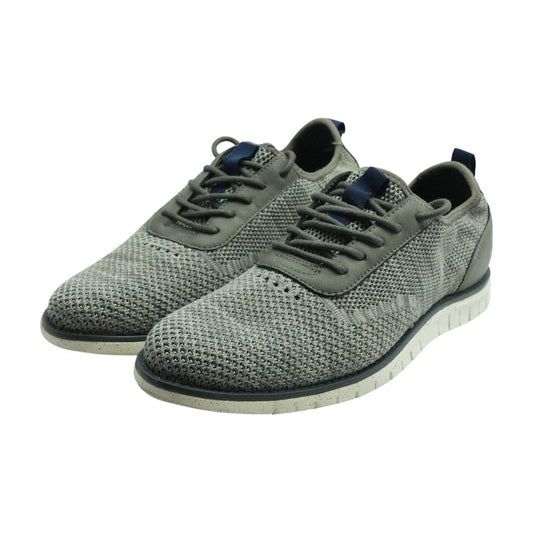 Gray Lace Up Casual Shoes