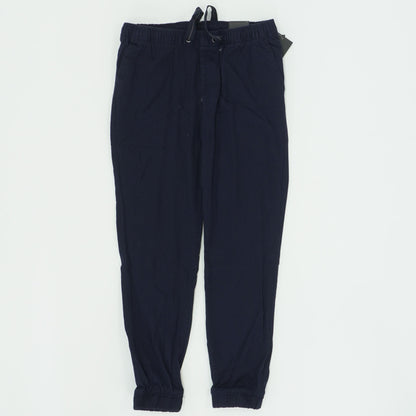 Navy Solid Joggers Pants