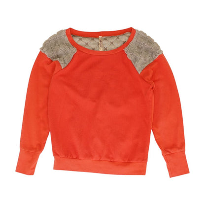 Red Color Block Sweatshirt