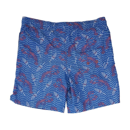 Blue Graphic Swim Shorts