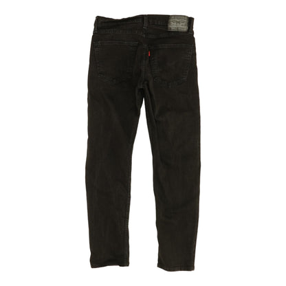 502 Black Solid Tapered Jeans