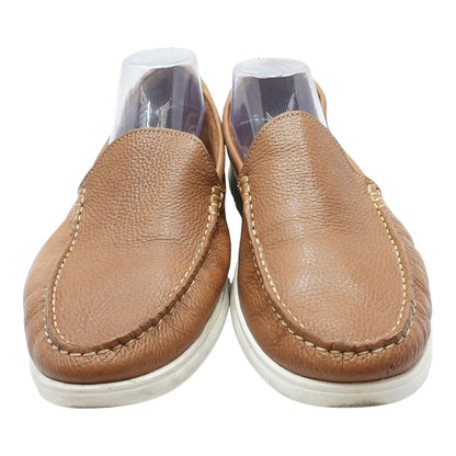 Tan Leather Slip On Shoes