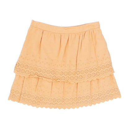 Peach Solid Mini Skirt