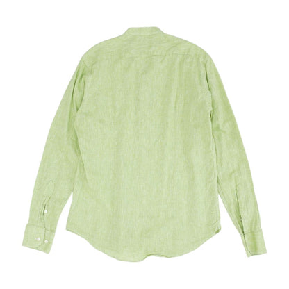 Green Solid Long Sleeve Button Down