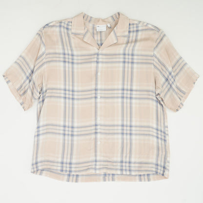 Pink Plaid Short Sleeve Button Down