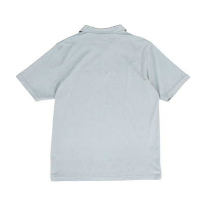 Gray Solid Short Sleeve Polo