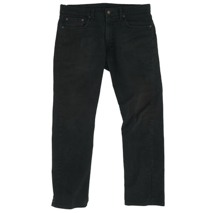 Black Solid Straight Jeans