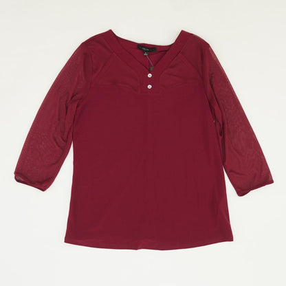 Magenta Solid 3/4 Sleeve Blouse