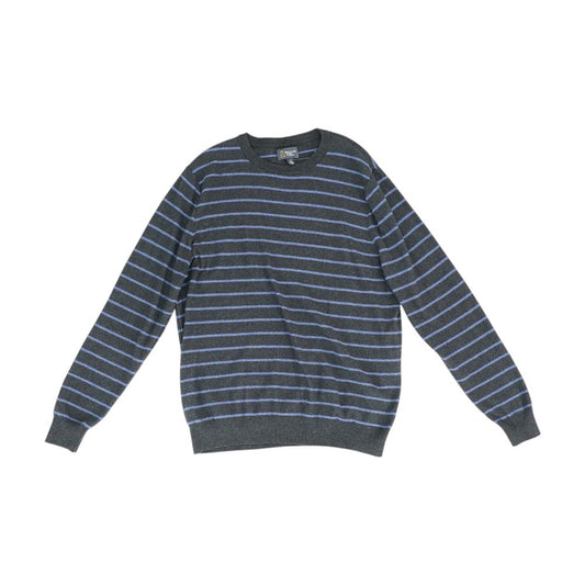 Charcoal Striped Cardigan Sweater