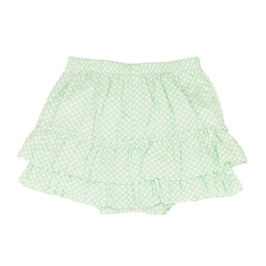 Green Polka Dot Mini Skirt