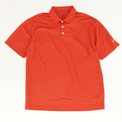Red Solid Short Sleeve Polo