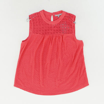 Pink Solid Sleeveless Blouse