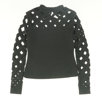 Black Solid Long Sleeve Blouse
