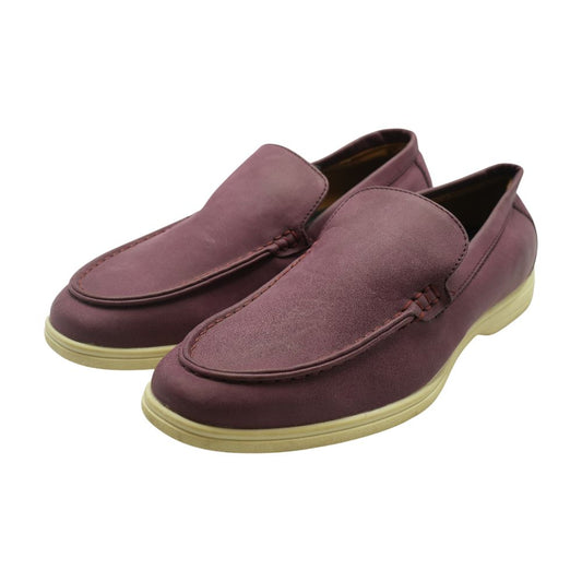 Burgundy Slip On Casual Shoes