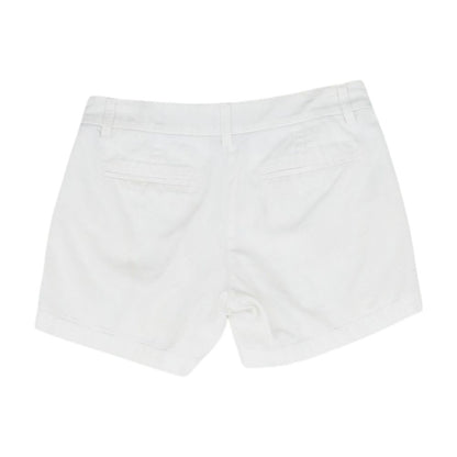 White Solid Chino Shorts