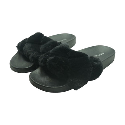 Black Casual Slide Sandals