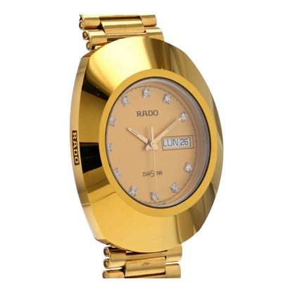 Men's DiaStar Original With Diamond Markers Gold Tone Watch