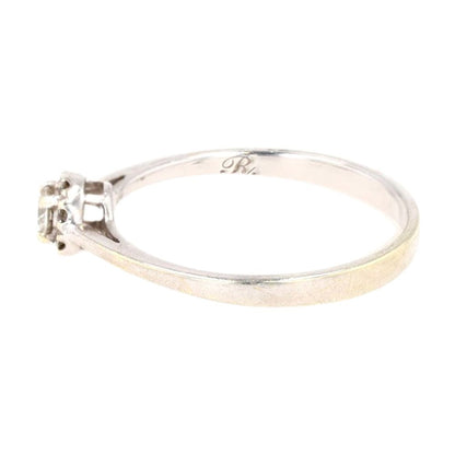 .10 Ct 9K White Gold Diamond Cluster Promise Ring