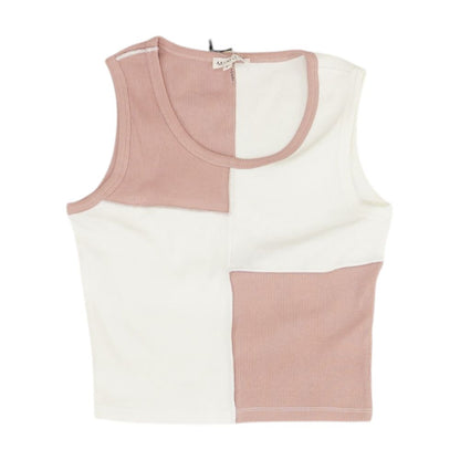 White Color Block T-Shirt