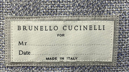 Blue Striped Basketweave Linen and Cotton-Blend Sport Coat