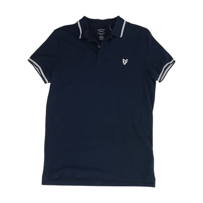 Navy Solid Short Sleeve Polo