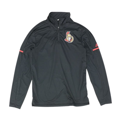 Black Ottawa Senators Solid 1/4 Zip Pullover